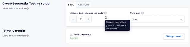 Setting up a Group Sequential Test