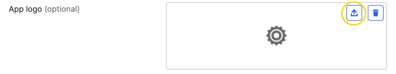 Okta Upload Logo button
